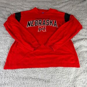 NCAA Nebraska Cornhuskers Red Long Sleeve T-Shirt Small KA Inc Property Of Logo